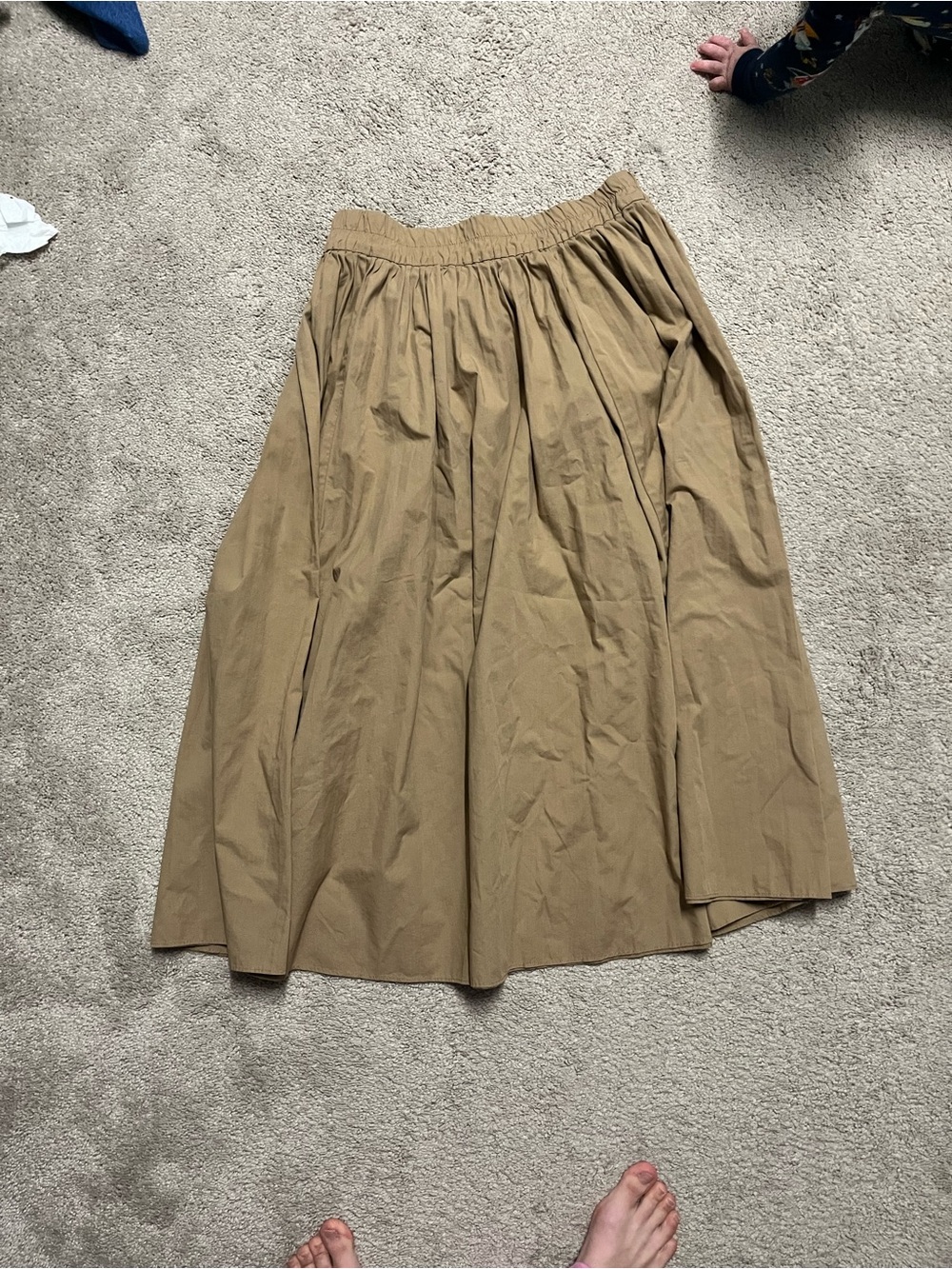 J. Crew Tan Full A-Line Skirt - Picture 3 of 5